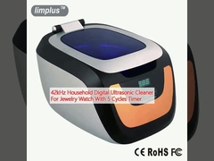 پاک کننده ديجيتال فوق صوتي خانگی 42kHz براي جواهرات ساعت با 5 چرخه تايمر