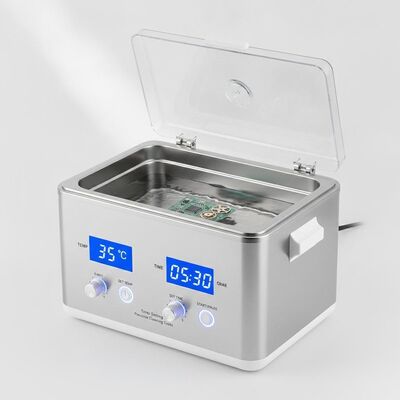تنظیم گرما 0-80 درجه سانتیگراد تمیز کننده فوق صوتی بالای میز با تنظیم تایمر 0-30 دقیقه مناسب برای کارهای تمیز کردن دقیق