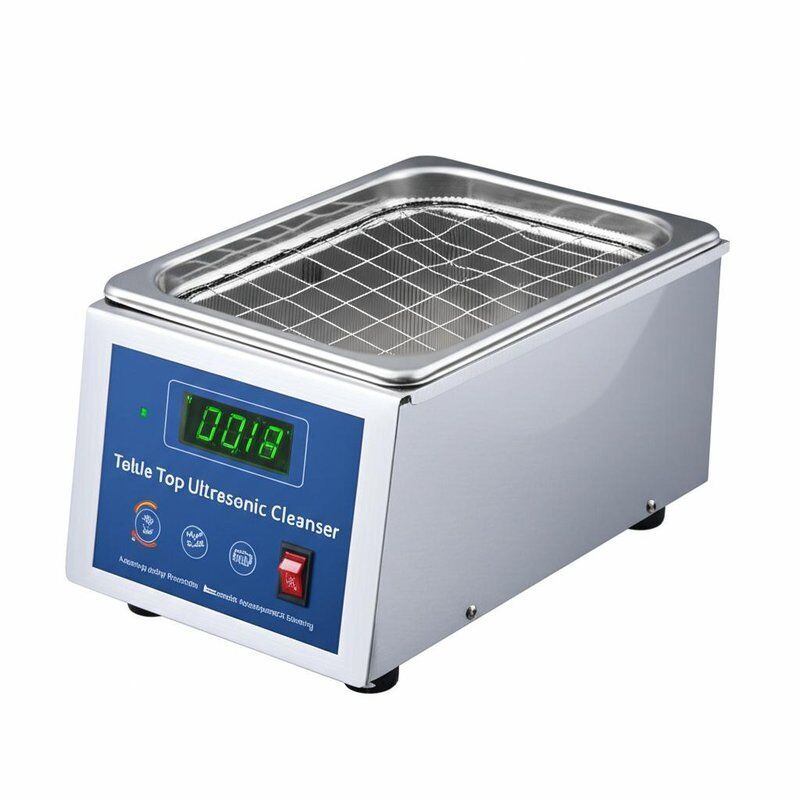 Heating Setting 0-80 Degrees Table Top Ultrasonic Cleanser Featuring Safety Protection Suitable for Precision Component Cleaning